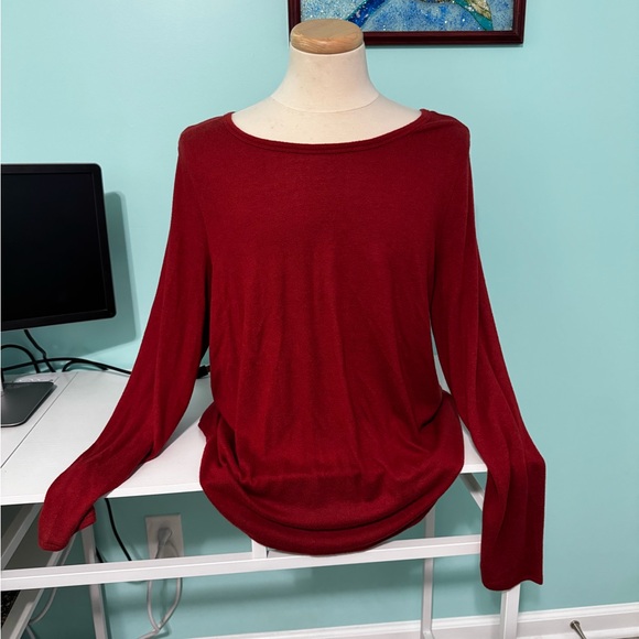 Old Navy Sweaters - Old Navy Rusty Red Long Sleeve Relaxed Thin Sweater